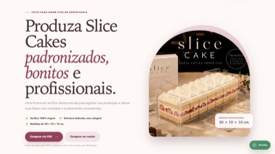 Detalhe da oferta de Slice Cakes com opções de compra